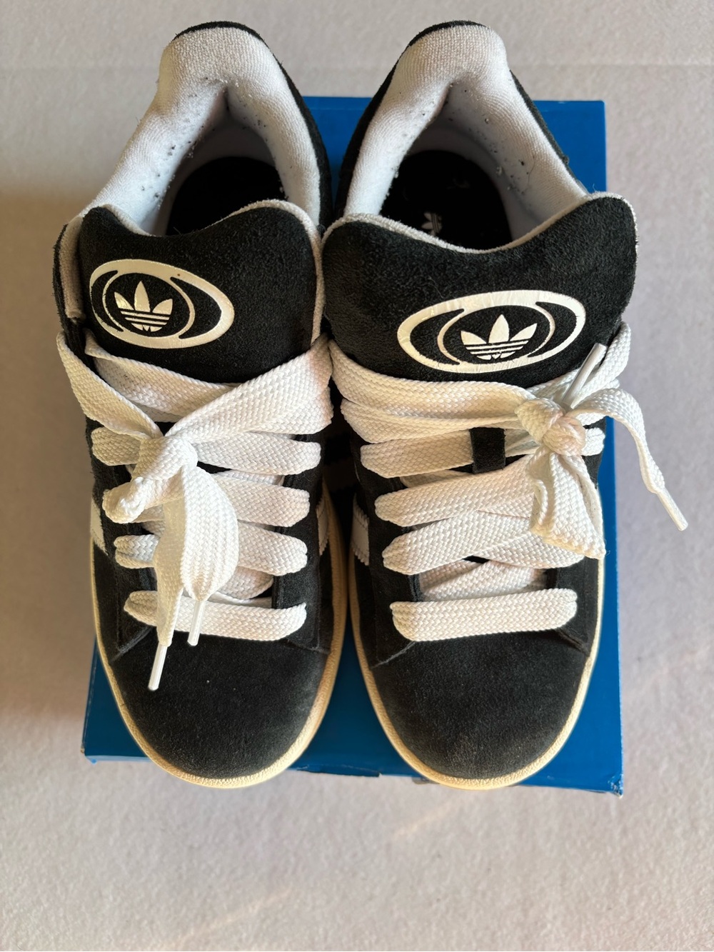 Adidas Campus Big Kids Black Suede Low-Top Sneakers Originals Size 6